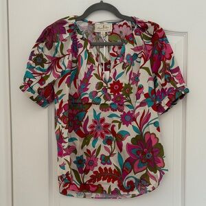 Flora Bea Neriah Silk Top - Riverhill